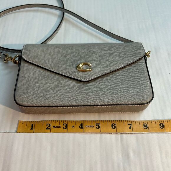 Coach Wyn Gray Leather Crossbody Bag with Matching Cardholder Insert Set - Picture 12 of 15